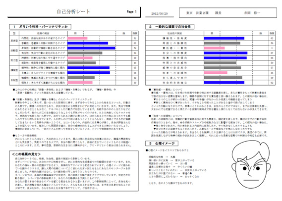 自己分析シート